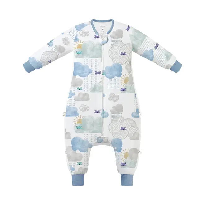 Long Sleeve Footed Sleep Bag 0.6Tog Fluffy Puffs