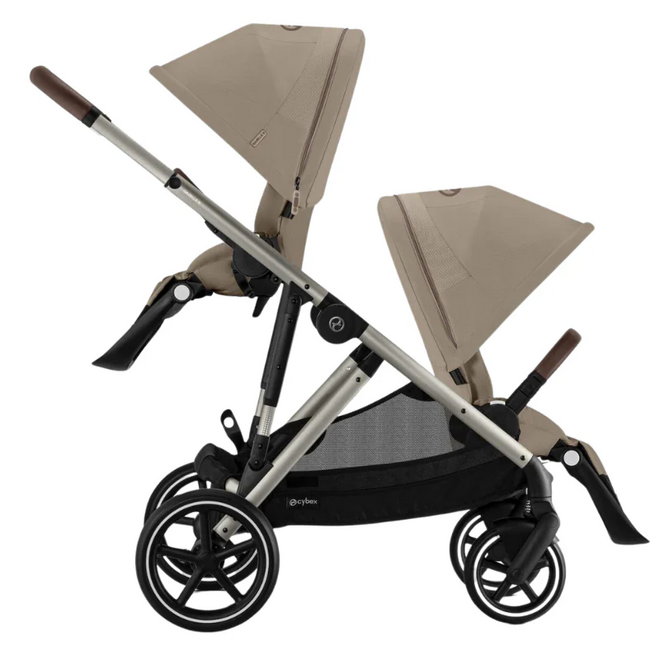 Gazelle S Stroller - Taupe Frame and Almond Beige Seat