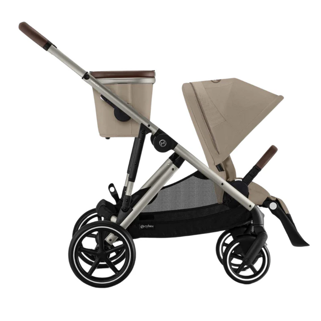 Gazelle S Stroller - Taupe Frame and Almond Beige Seat