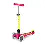 Micro Mini Foldable LED Scooter - Neon Flamingo Pink/Yellow