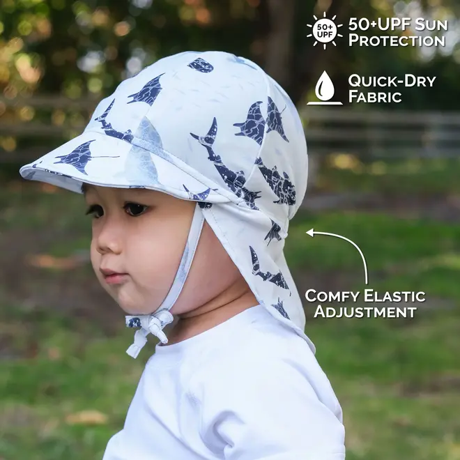 UV Baby Cap - UV Quick Dry Whale Play