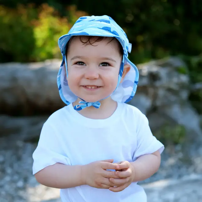 UV Baby Cap - UV Quick Dry Blue Whale