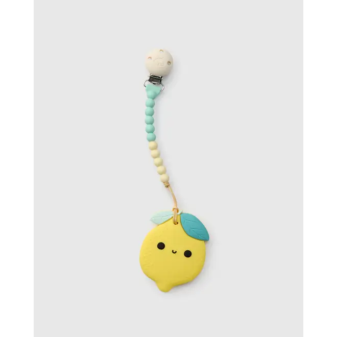 Pacifier Clip Teether Set Lemon