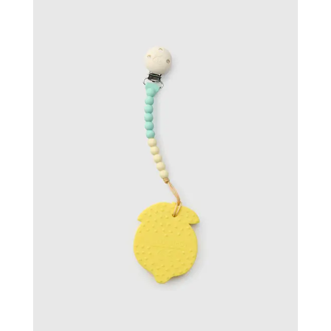 Pacifier Clip Teether Set Lemon