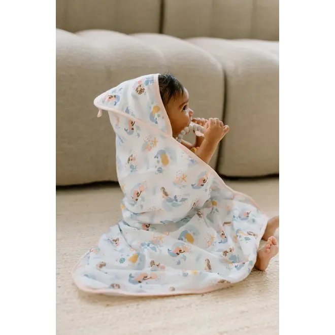 Muslin Hooded Towel Set Mermaids