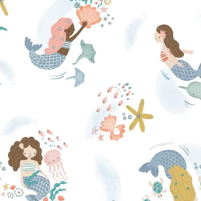 Muslin Hooded Towel Set Mermaids