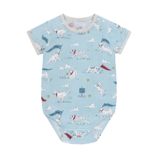 Short Sleeve Onesie Puppy Park