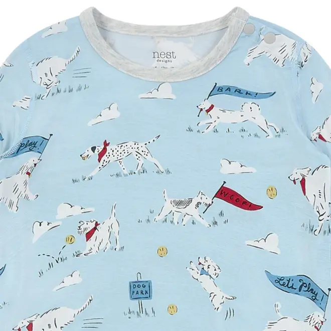 Short Sleeve Onesie Puppy Park