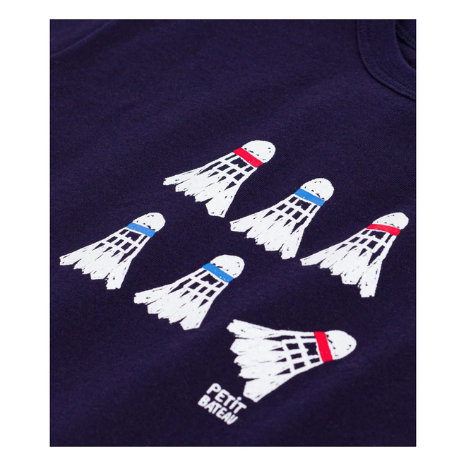 Children's short-sleeved cotton T-shirt Badminton