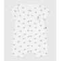 Babies' short animal print cotton jumpsuit Leopard