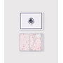 Babies' dress and comforter gift set in flower-printed cotton