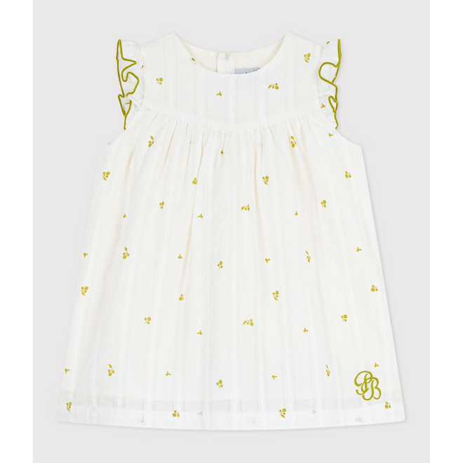 Babies' sleeveless floral print cotton dress