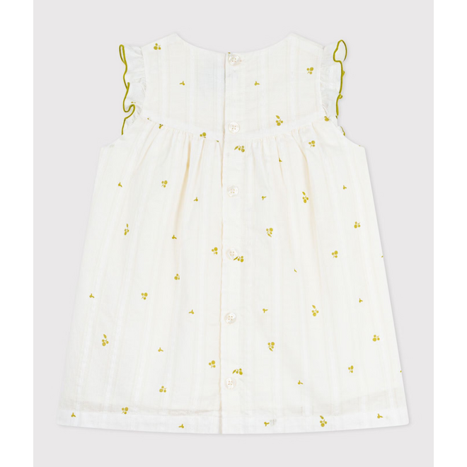Babies' sleeveless floral print cotton dress