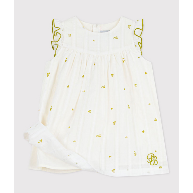 Babies' sleeveless floral print cotton dress