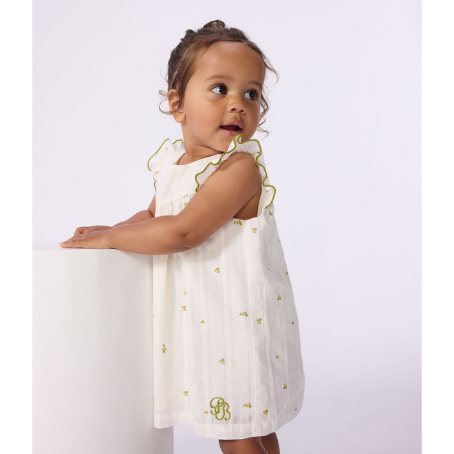 Babies' sleeveless floral print cotton dress