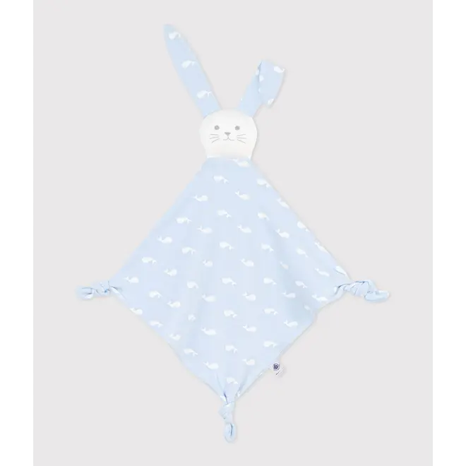 Babies' whale-print cotton comforter