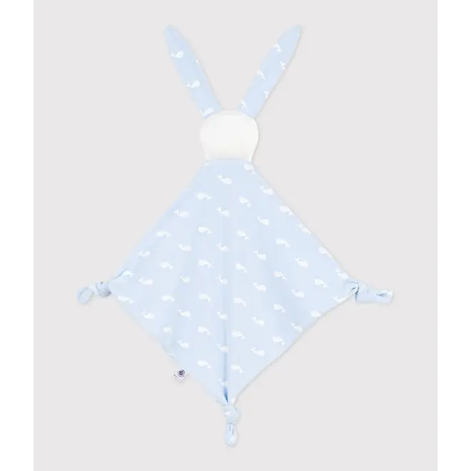 Babies' whale-print cotton comforter