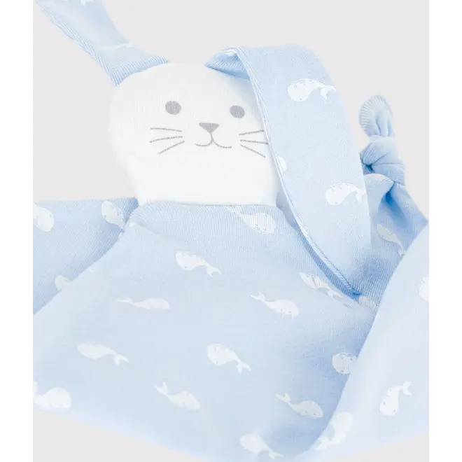Babies' whale-print cotton comforter