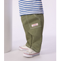 Babies' plain, coloured denim trousers