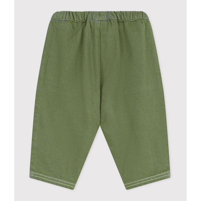 Babies' plain, coloured denim trousers