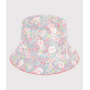 Children's floppy sun hat in floral-print poplin