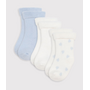 Pack of plain cotton socks for newborn babies Blue