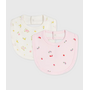 Pack of babies' floral-print cotton bibs