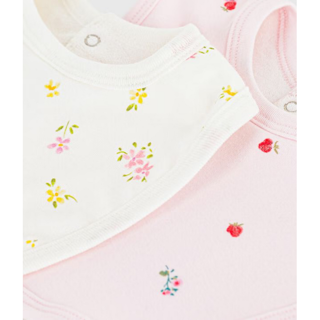 Pack of babies' floral-print cotton bibs
