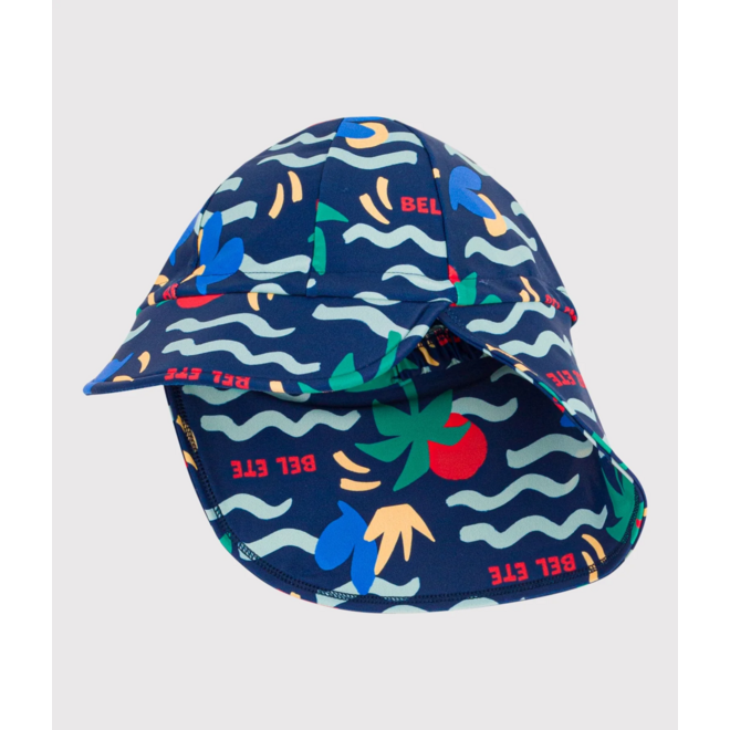Babies' UV protection wave print cap