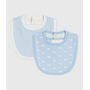 Pack of babies' whale print cotton bibs