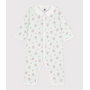 Babies' footless floral-print cotton pyjama suit with a collar