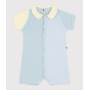Babies' short cotton playsuit with a collar