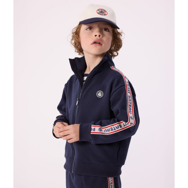 Children's zip-up cotton sweatshirt