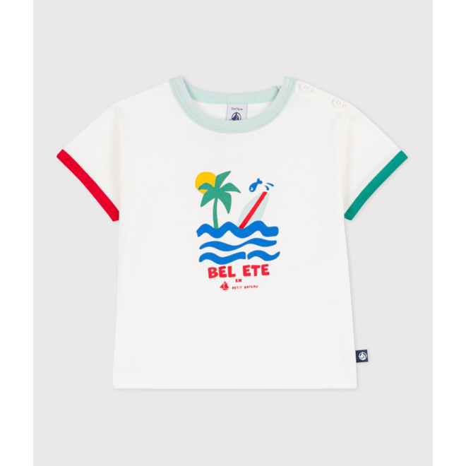 Babies' short-sleeved patterned cotton T-shirt Tree