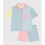 Women's striped cotton button-front pyjama shorts
