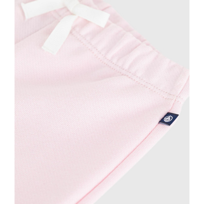 Babies' jogging bottoms in plain cotton Pink