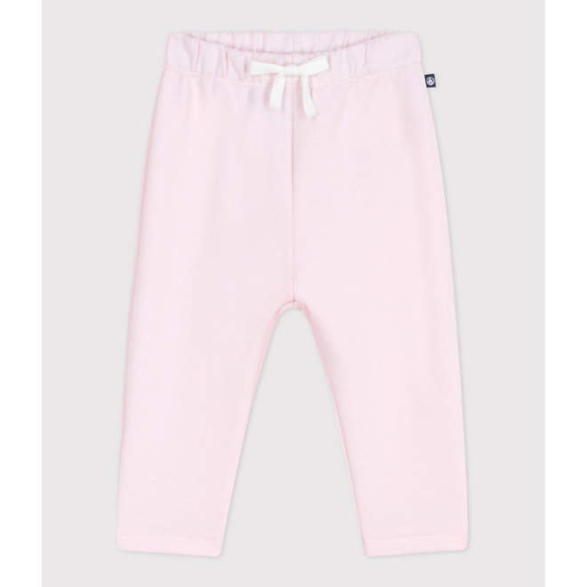 Babies' jogging bottoms in plain cotton Pink