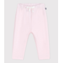 Babies' jogging bottoms in plain cotton Pink