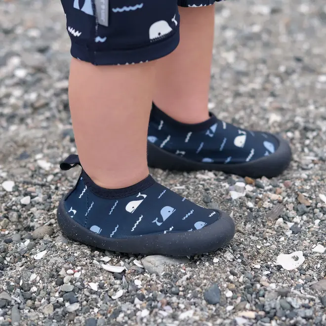 Navy Whale Tales | Water Play Shoes