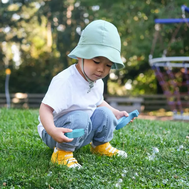 Cozy Cotton Baby Bucket Hats | Juniper Green