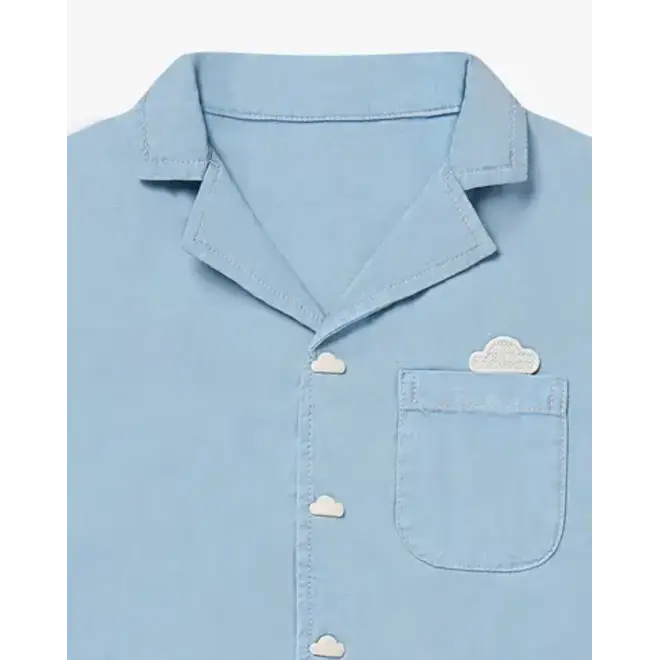 Short Sleeve Denim Shirt Chambray Denim