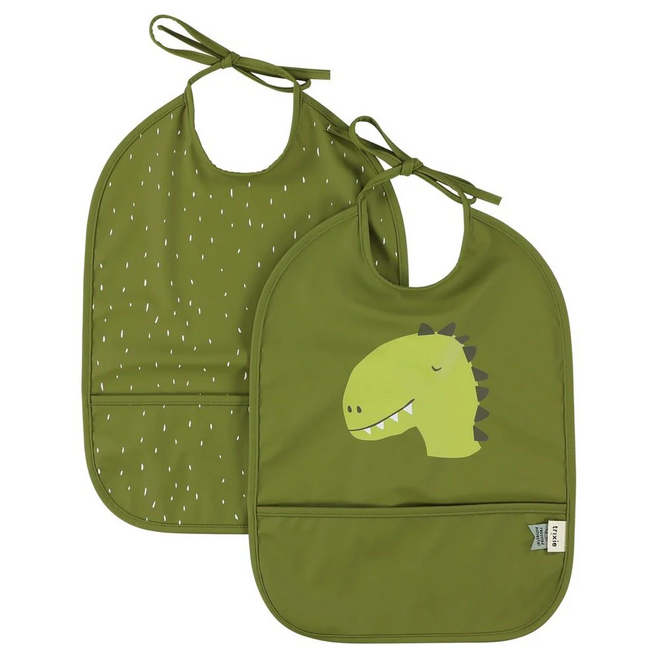 Trixie Waterproof bib 2-pack - Mr. Dino