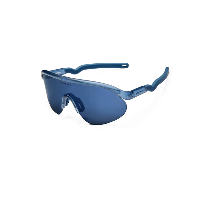 JUNIOR Half-Rim Sports Sunglasses Azure Blue