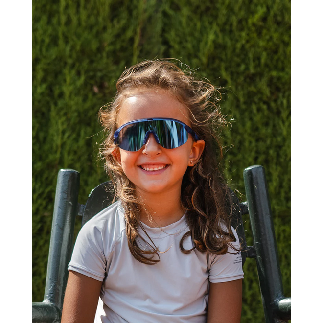 JUNIOR Half-Rim Sports Sunglasses Azure Blue