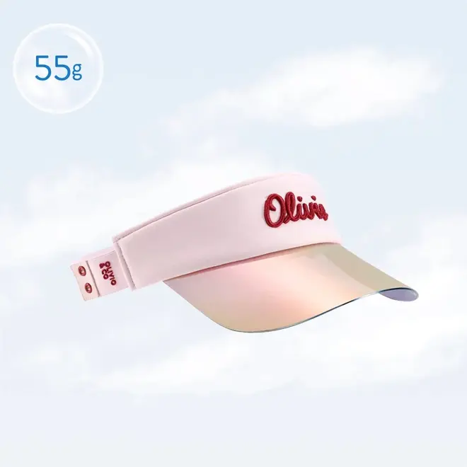 UV Protection Sun Visor Hat with Shield - Breakfast Art Fig Pink