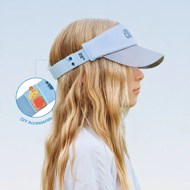 UV Protection Sun Visor Hat with Shield - Breakfast Art Blueberry Jam