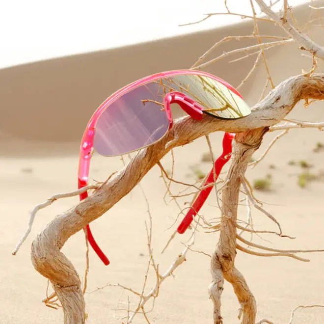 JUNIOR+ Half-Rim Sports Sunglasses Flamingo Pink