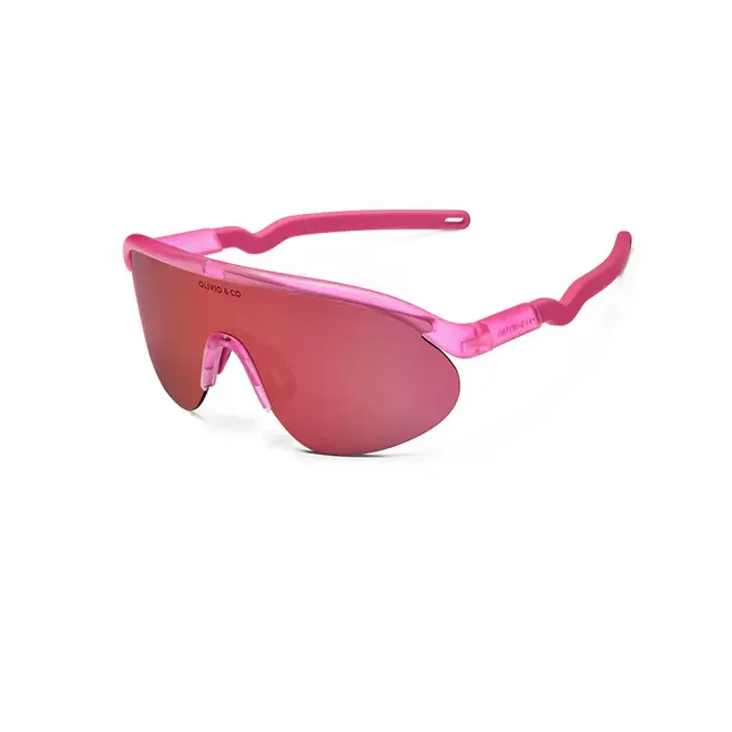 JUNIOR+ Half-Rim Sports Sunglasses Flamingo Pink
