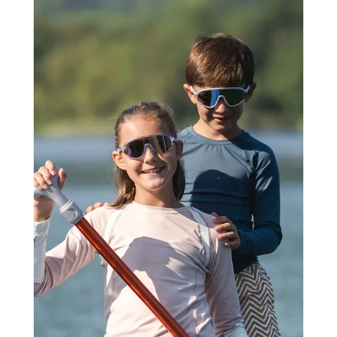 JUNIOR Full-Rim Sports Sunglasses Space Silver