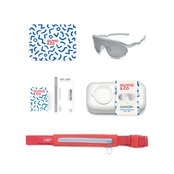 JUNIOR Full-Rim Sports Sunglasses Space Silver
